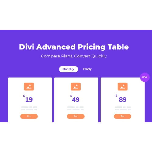 Advanced Pricing Table For Divi Advanced Pricing Table For Divi