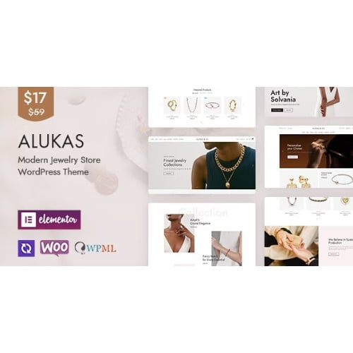 Alukas Modern Jewelry Store WordPress Theme