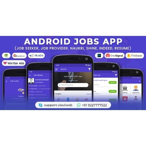 Android Jobs App Job Seeker Job Provider Naukri Shine Indeed Resume Nulled