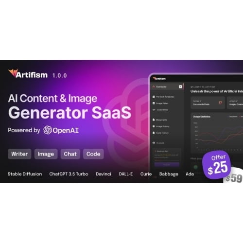 Artifism AI Content Image Generator SaaS Nulled