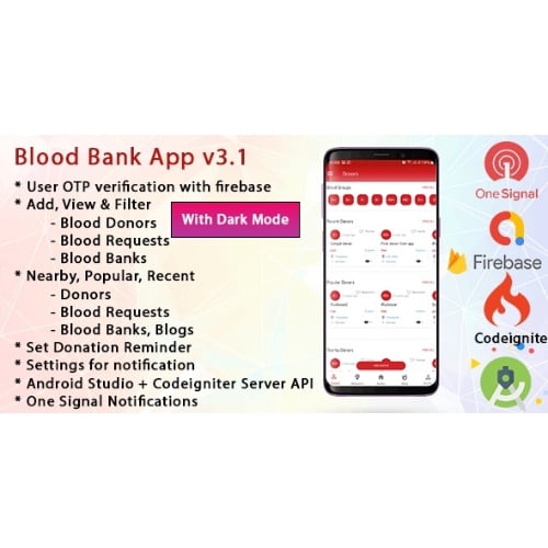 Blood Bank App With Admin Panel Material Design Free Download
