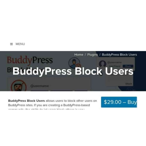 BuddyPress Block Users Nulled Free Download
