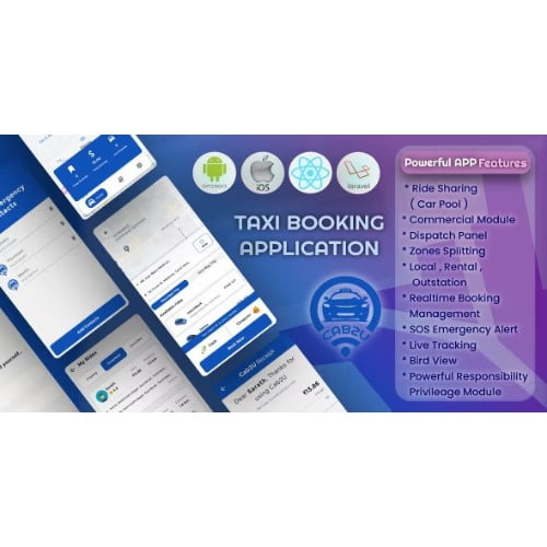 Cab2u Taxi Solution Android IOS Admin Panel Dispatch Panel