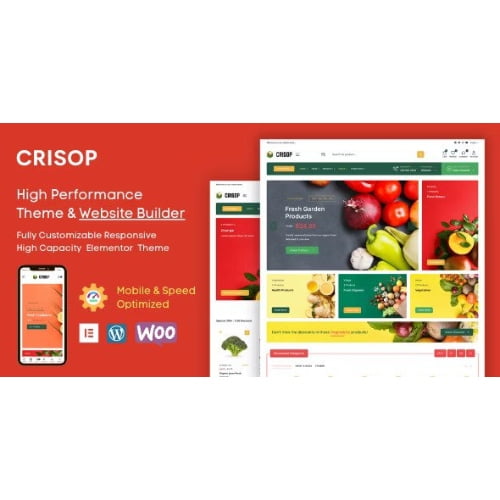Crisop Elementor Grocery Store Food WooCommerce Theme