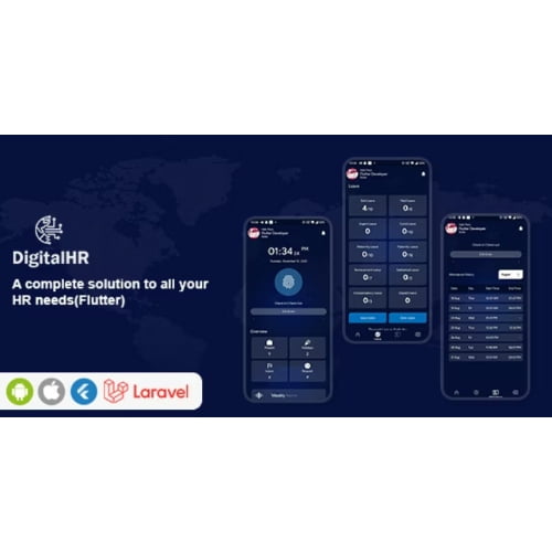 DigitalHR A complete solution to all your HR needs Flutter Free Download