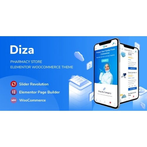Diza – Pharmacy Store Elementor WooCommerce Theme Nulled