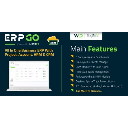 ERPGo SaaS v4.9 All In One Business ERP With Project Account HRM CRM 2