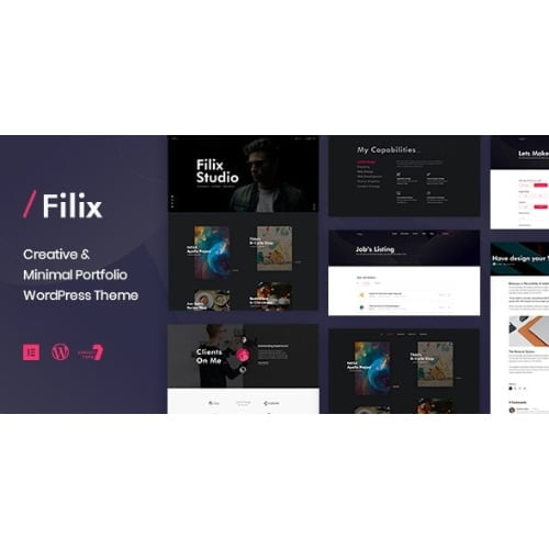 Filix Creative Minimal Portfolio WordPress Theme Nulled