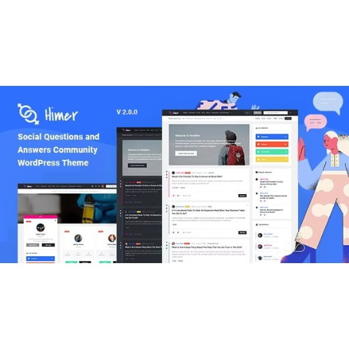 Himer Social Questions and Answers WordPress Theme