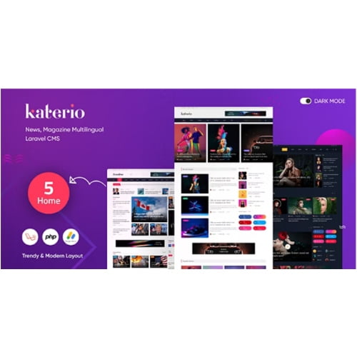 Katerio News Magazine Multilingual CMS Free Download 2