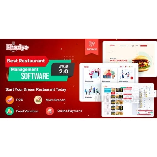 Khadyo Restaurant Software Online Food Ordering Website with POS