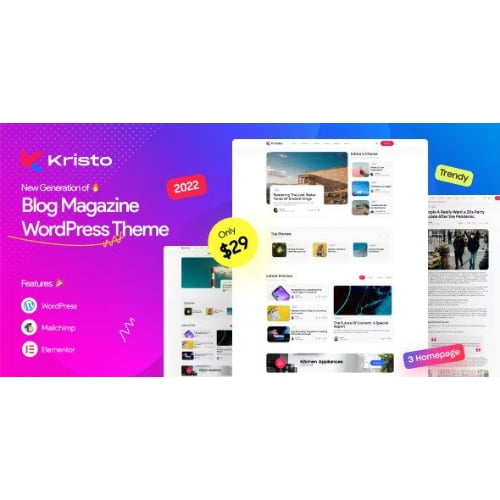 Kristo Modern Magazine WordPress Theme