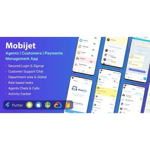 Mobijet ADMIN Manage and Monitor Agents Customer Payments Android iOS Flutter app Nulled 1