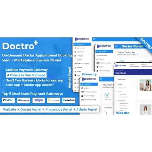 On Demand Doctor Appointment Booking SaaS Marketplace Business Model Nulled 4