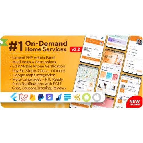 On Demand Home Services Business Listing Handyman Booking with Admin Panel Free Download
