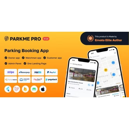 ParkMePRO Flutter Complete Car Parking App with Owner and WatchMan app