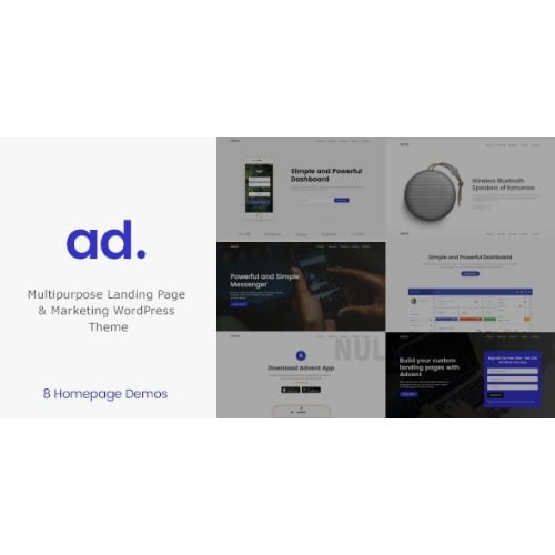 Advent – Landing Page Marketing WordPress Theme