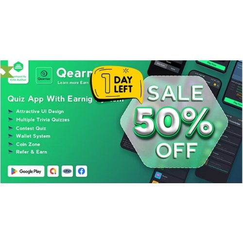 Qearner Quiz App Android Quiz game with Earning System Admin panel Free Download
