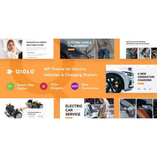 Qiolo Vehicle EV Charging WordPress Theme Free Download